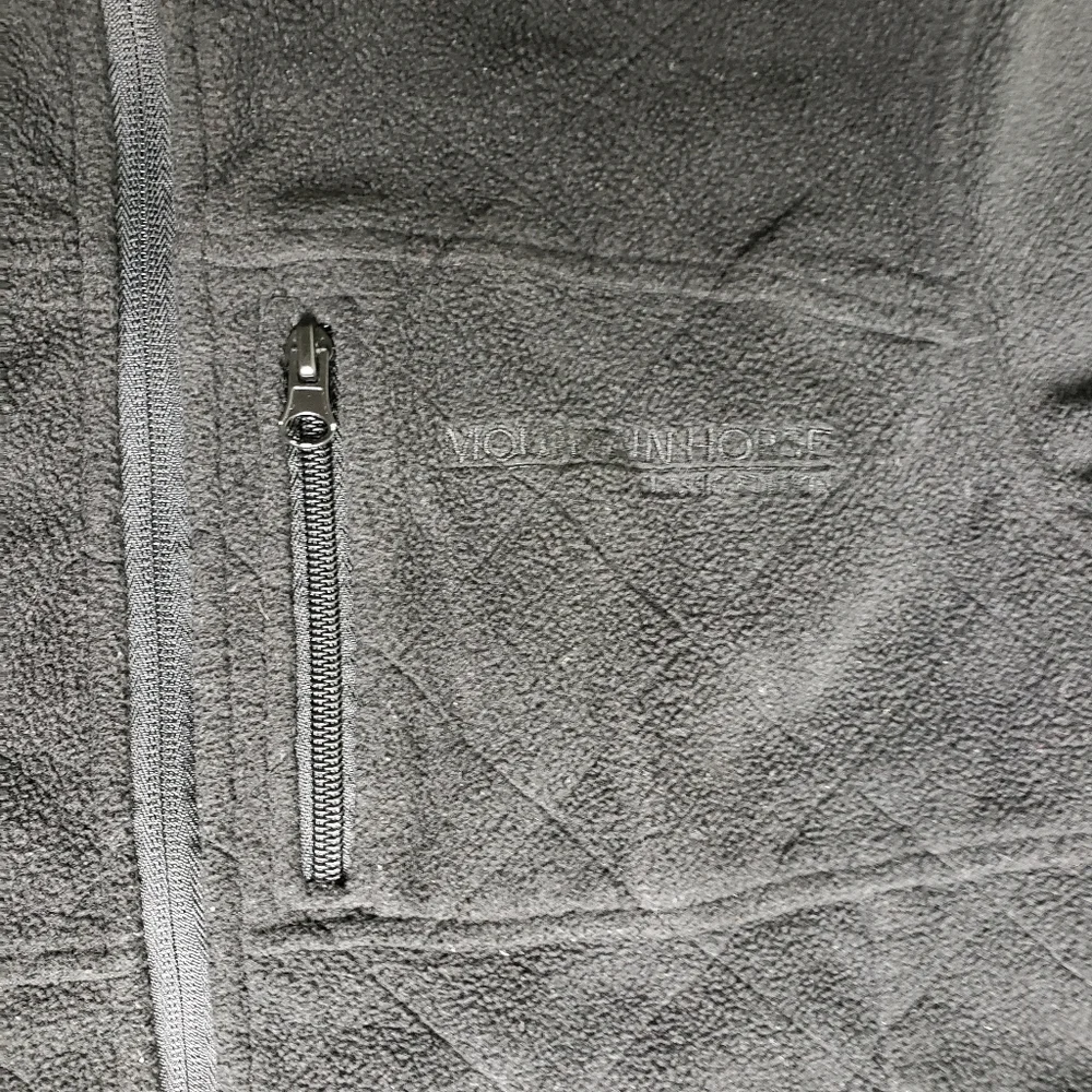 MOUNTAIN HORSE Fleece Quilted Black Zip Up Jacket "Crystal" Size Small - Picture 10 of 16